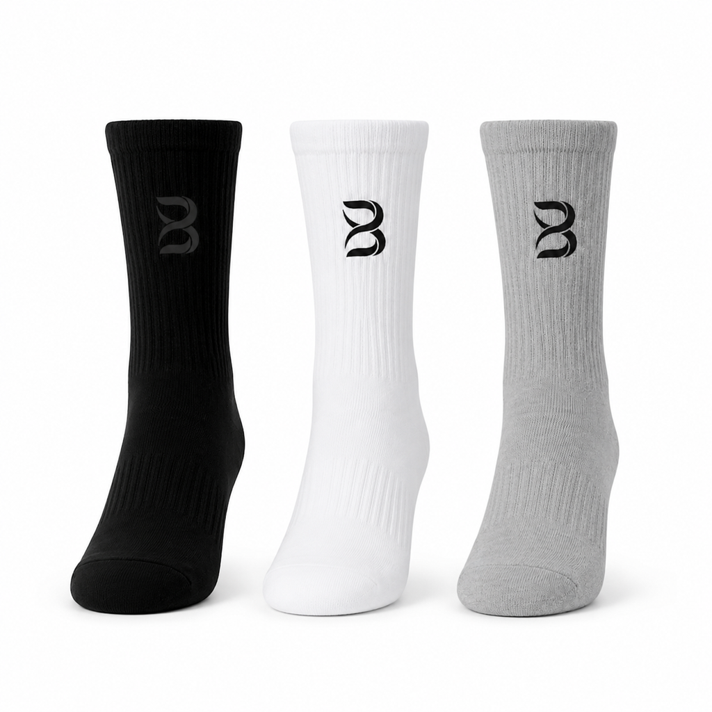 Unisex Daily Essential Crew Socks (3 Pack)