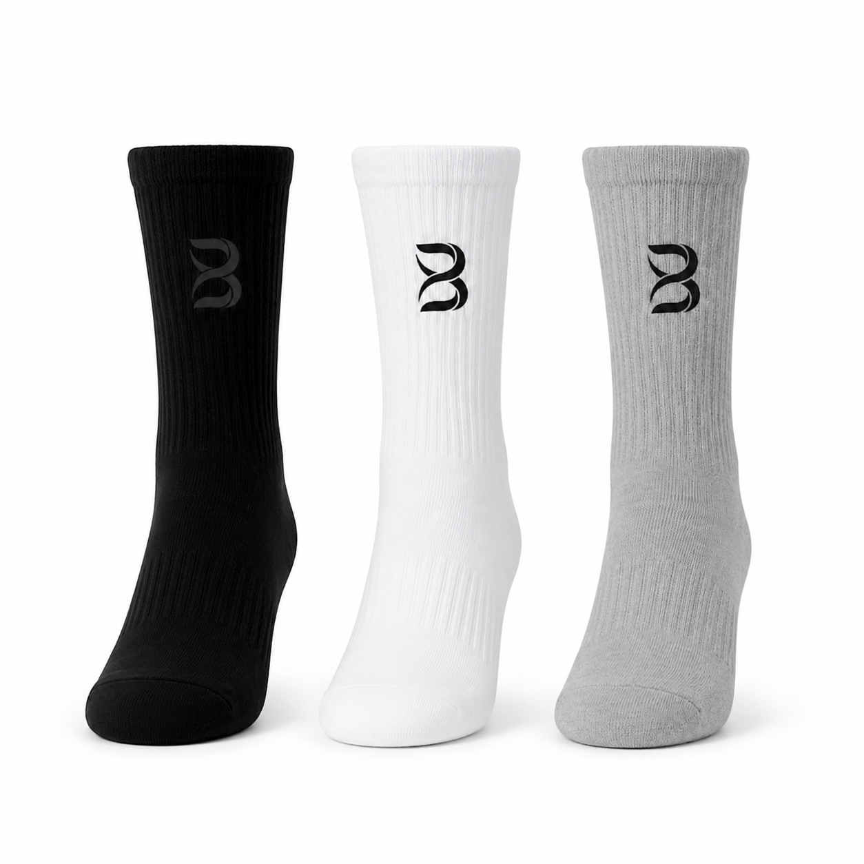 Unisex Daily Essential Crew Socks (3 Pack)