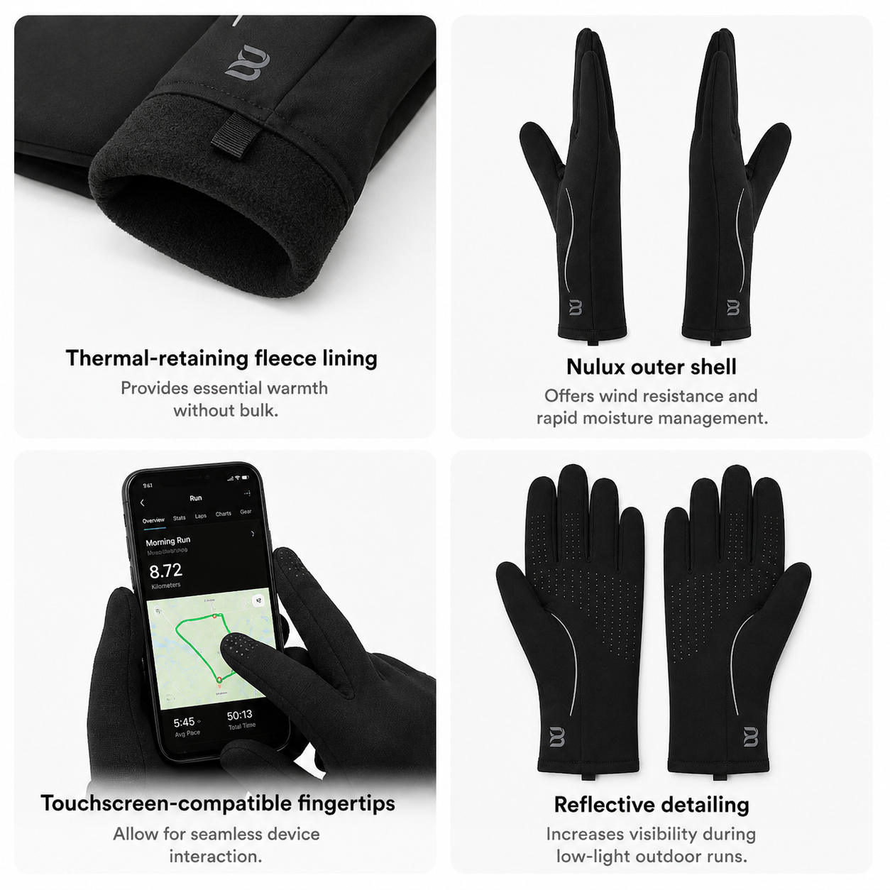 Women's Fast and Free Fleece Running Gloves