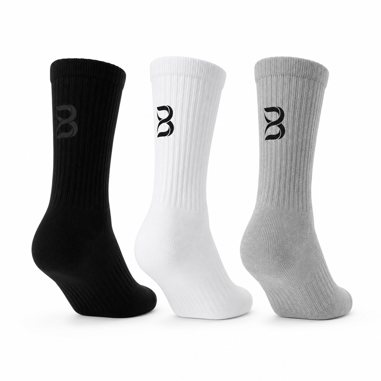 Unisex Daily Essential Crew Socks (3 Pack)