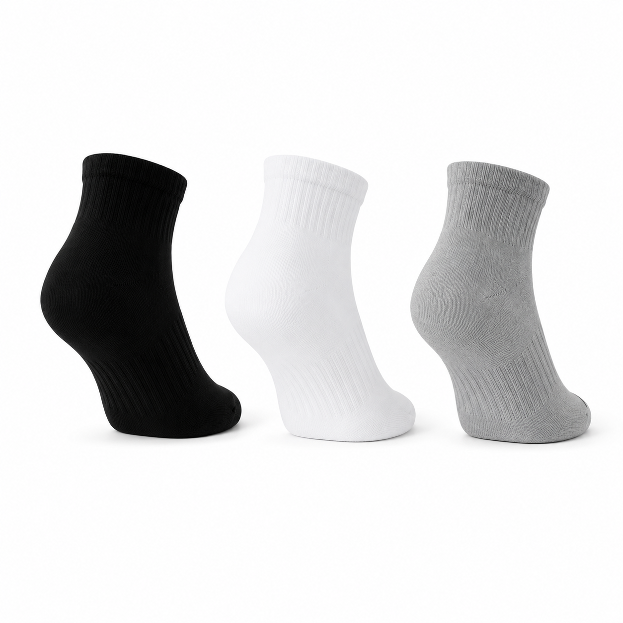 Unisex Daily Essential Quarter Socks (3 Pack)